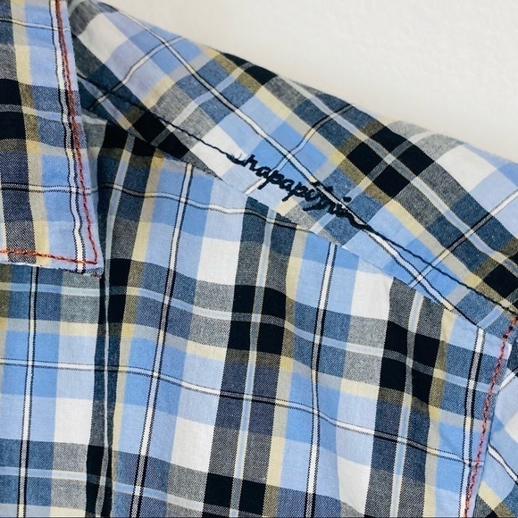 NAPAPIJRI Men’s Plaid Print Blue Black Button Down Shirt Small - Picture 4 of 16
